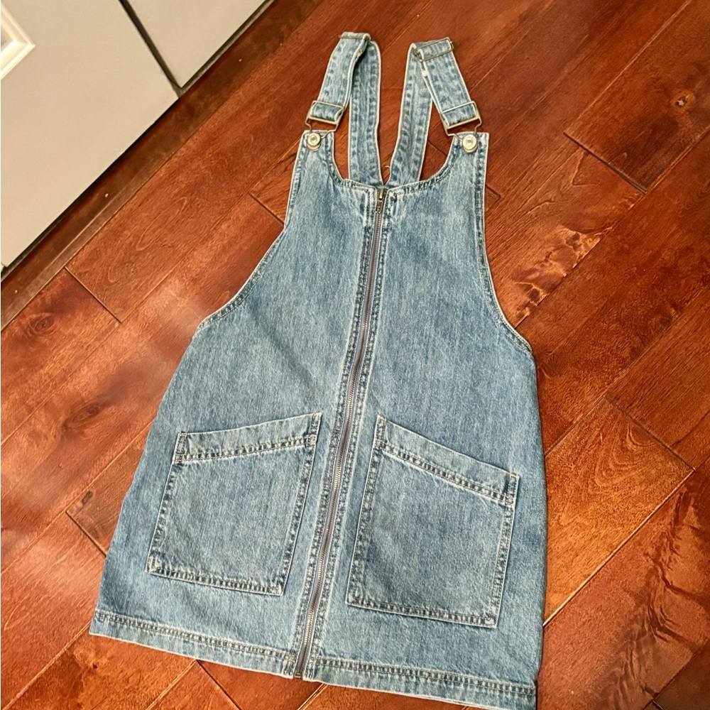 Forever 21 Light Blue Denim Zip-Up Dress